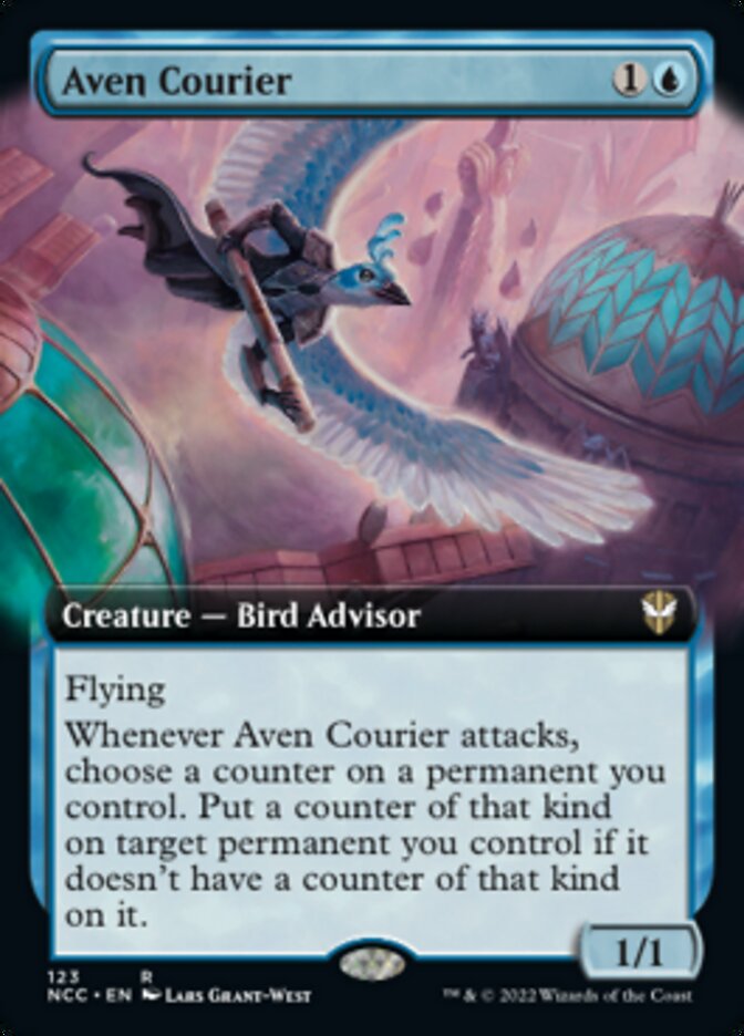 Aven Courier (Art étendu) [Streets of New Capenna Commander] 