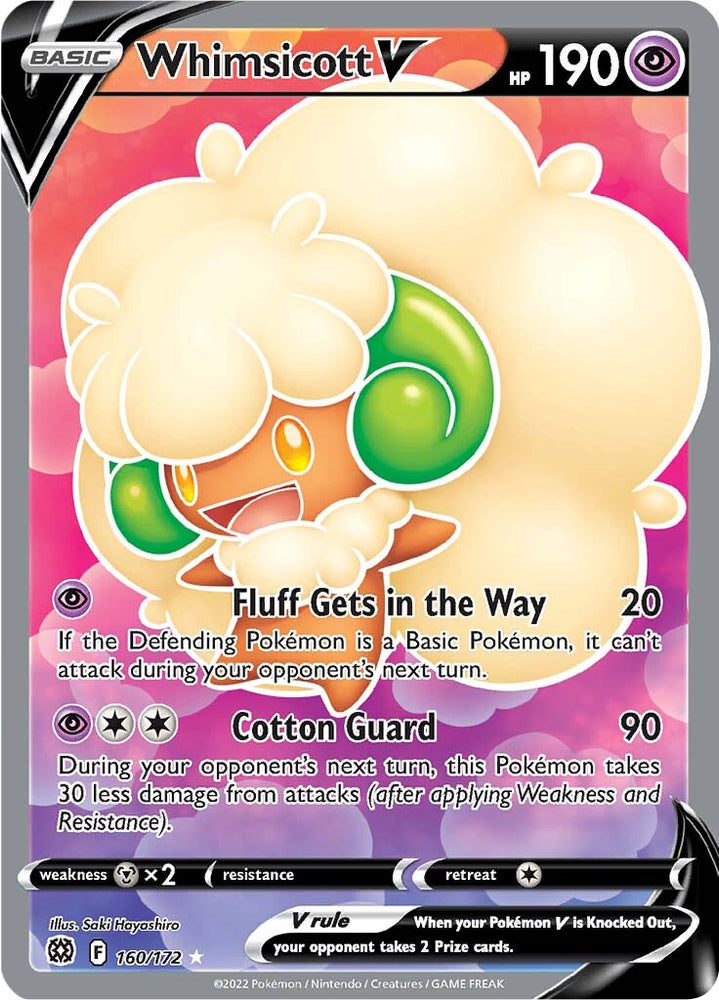 Whimsicott V (160/172) [Sword & Shield: Brilliant Stars]