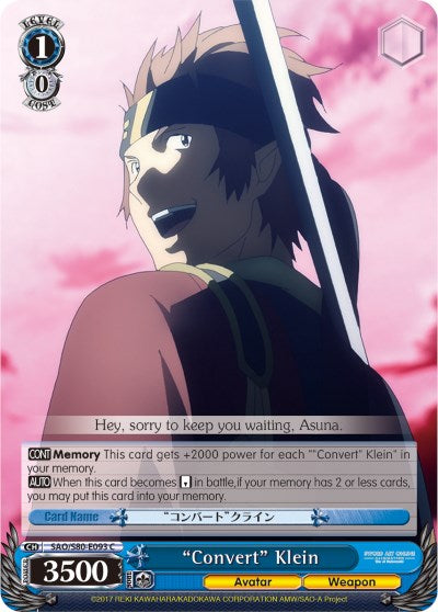 "Convert" Klein (SAO/S80-E093 C) [Sword Art Online -Alicization- Vol.2]