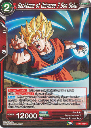 Columna vertebral del Universo 7 Son Goku [TB1-003] 