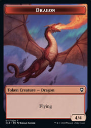 Tesoro // Token de doble cara de dragón [Commander Legends: Battle for Baldur's Gate Tokens] 