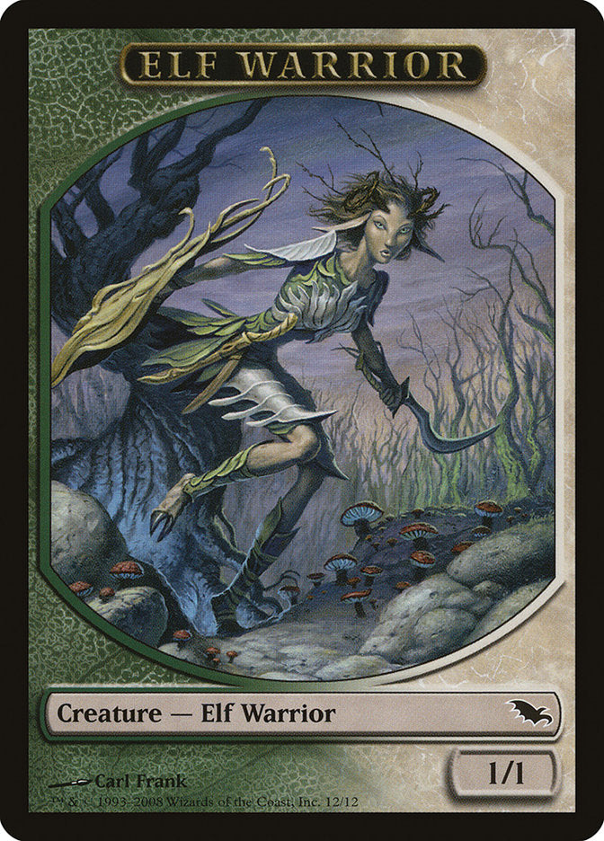 Elf Warrior (12/12) [Shadowmoor Tokens]