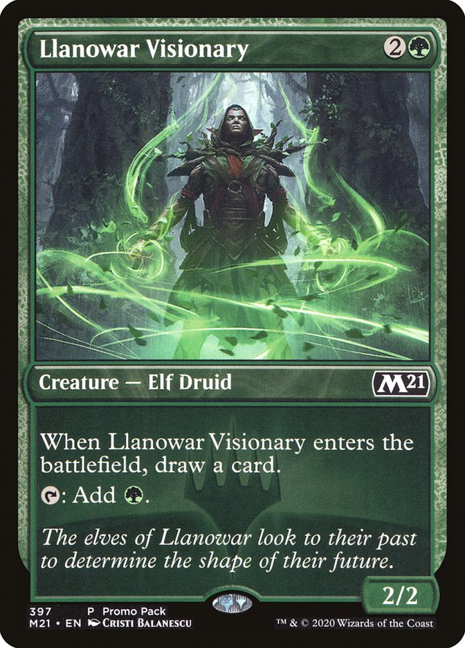 Visionario de Llanowar (paquete promocional) [Promociones de la Colección básica 2021] 