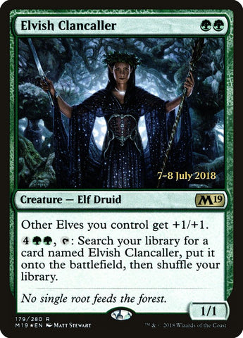 Elvish Clancaller  (Prerelease) [Core Set 2019 Prerelease Promos]