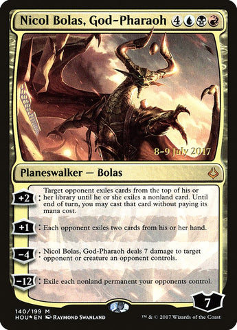 Nicol Bolas, God-Pharaoh  (Prerelease) [Hour of Devastation Prerelease Promos]