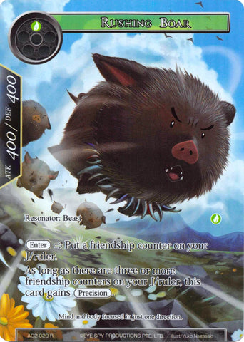 Rushing Boar (Full Art) (AO2-029) [Alice Origin II]