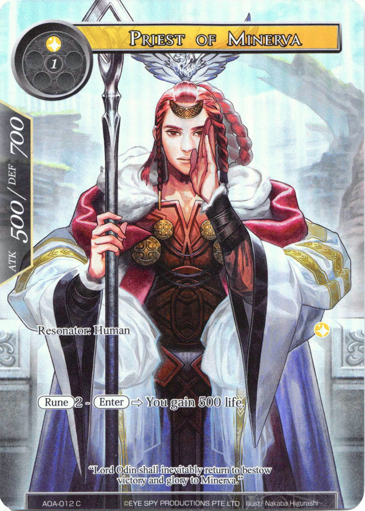 Priest of Minerva (Full Art) (AOA-012) [Awakening of the Ancients]