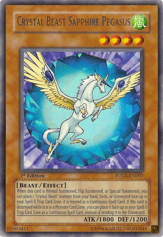 Cristal Bestia Zafiro Pegaso [FOTB-EN007] Ultra Raro 