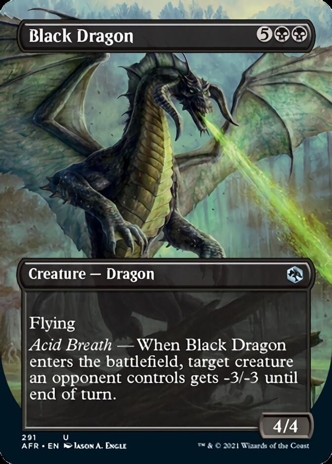 Black Dragon (Arte alternativo sin bordes) [Dungeons &amp; Dragons: Adventures in the Forgotten Realms] 