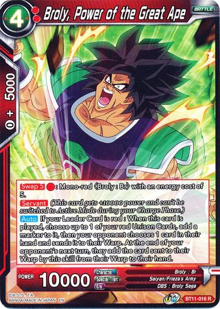 Broly, Power of the Great Ape [BT11-016]