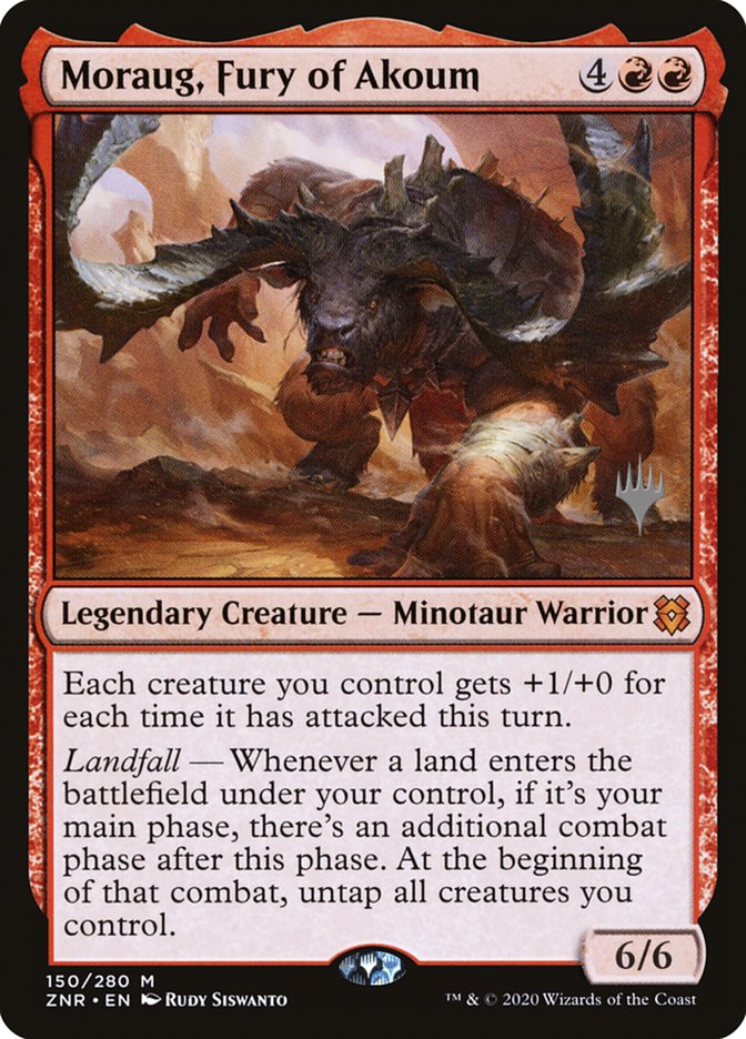 Moraug, Fury of Akoum (Promo Pack) [Zendikar Rising Promos]