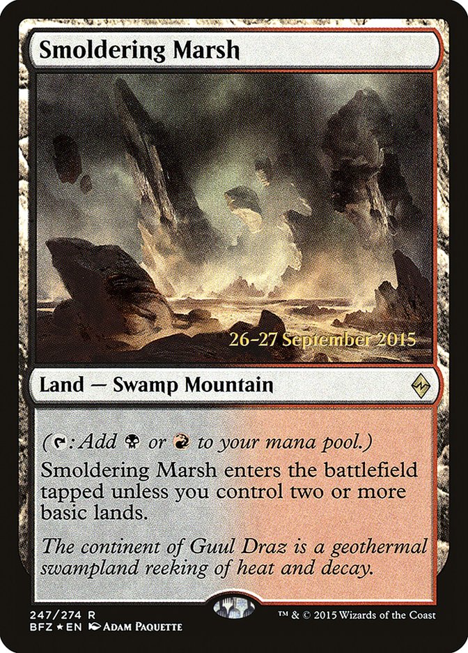 Smoldering Marsh  (Prerelease) [Battle for Zendikar Prerelease Promos]