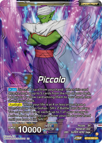 Piccolo // Piccolo, face à de nouveaux ennemis (BT18-090) [Dawn of the Z-Legends Prerelease Promos] 