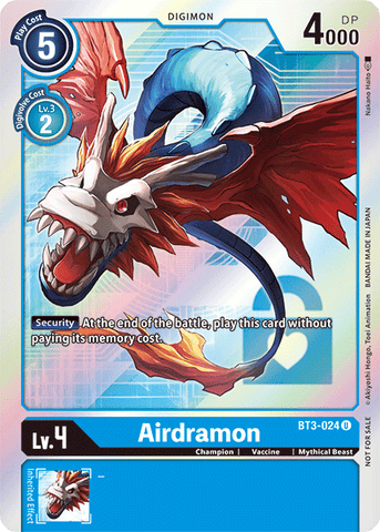 Airdramon [BT3-024] (Buy-A-Box Promo) [Release Special Booster Ver.1.5 Promos]