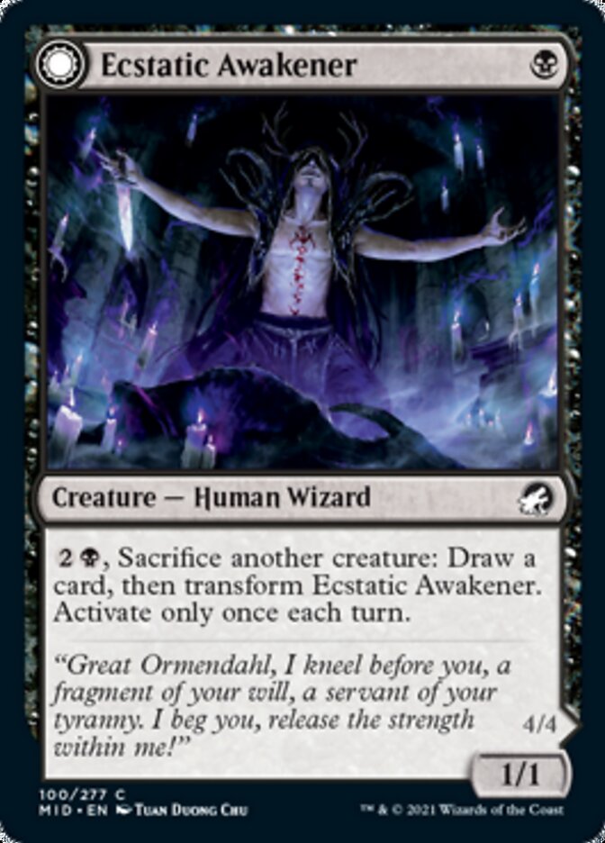 Despertador extático // Demonio despierto [Innistrad: Midnight Hunt] 