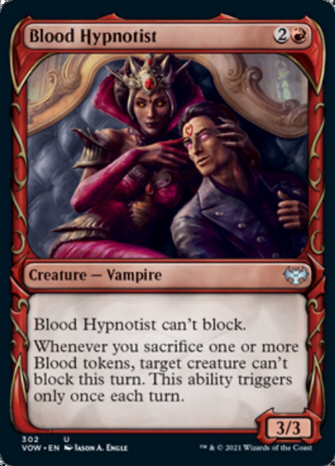 Hipnotizador de sangre (marco de colmillo de exhibición) [Innistrad: Crimson Vow] 