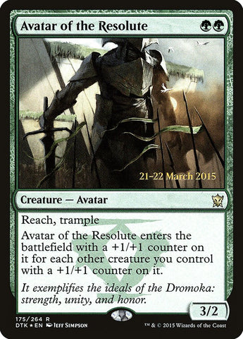 Avatar of the Resolute  (Prerelease) [Dragons of Tarkir Prerelease Promos]