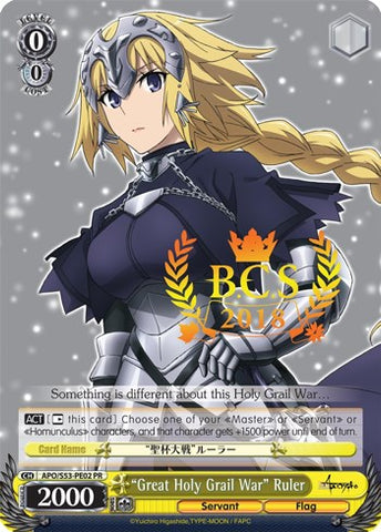 "Great Holy Grail War" Ruler (APO/S53-PE02 PR) (BCS 2018) (Promo) [Fate/Apocrypha]