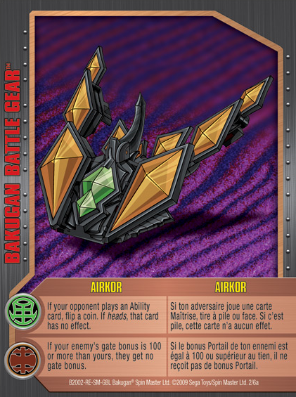 Bakugan (2009) Cartas individuales