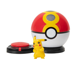 Jazwares Pokemon Surprise Attack Game Pikachu with Repeat Ball vs. Bulbasaur with Poke Ball