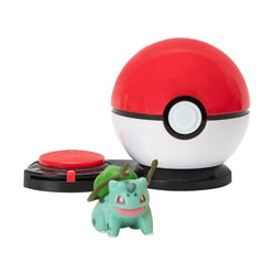 Jazwares Pokemon Surprise Attack Game Pikachu with Repeat Ball vs. Bulbasaur with Poke Ball