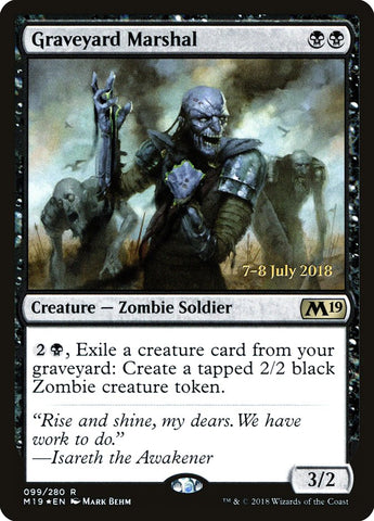 Graveyard Marshal  (Prerelease) [Core Set 2019 Prerelease Promos]