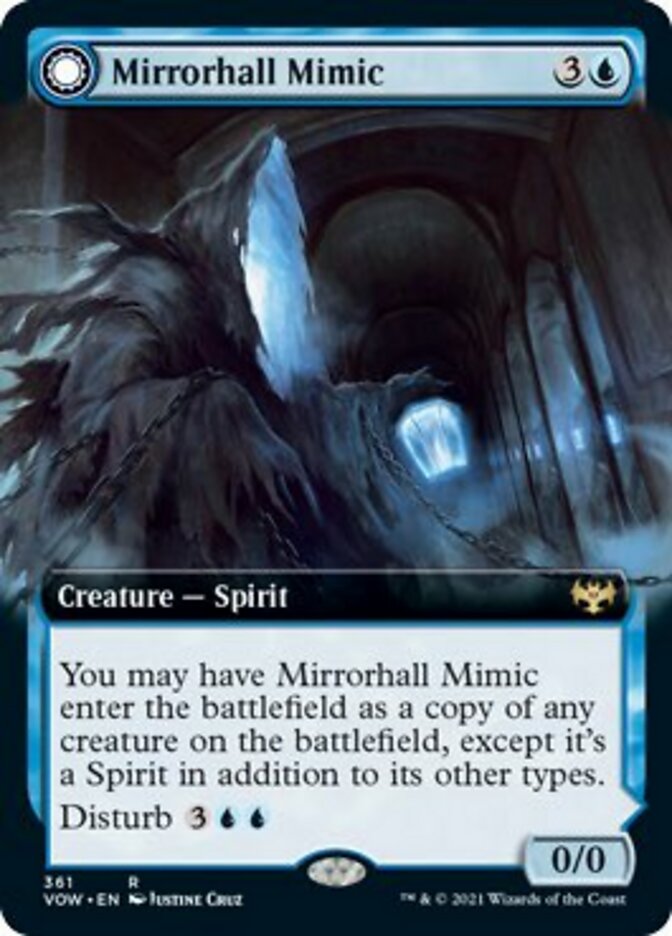 Mirrorhall Mimic // Mimetismo espantoso (extendido) [Innistrad: Crimson Vow] 