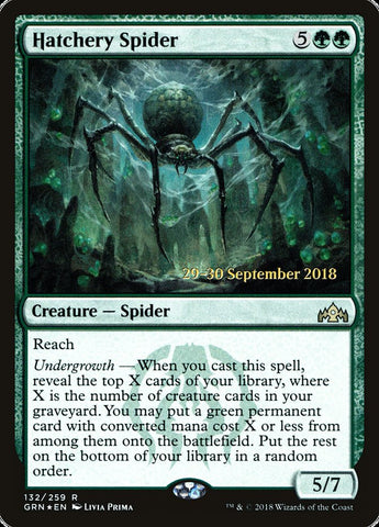 Hatchery Spider  (Prerelease) [Guilds of Ravnica Prerelease Promos]