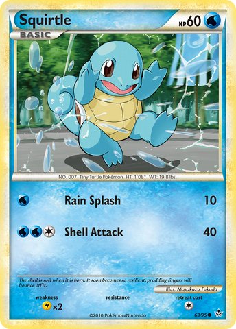 Squirtle (63/95) [HeartGold &amp; SoulSilver: Unleashed] 