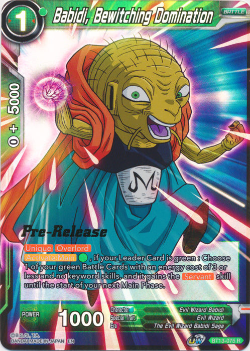 Babidi, Hechizante Dominación (BT13-075) [Supreme Rivalry Prerelease Promos] 