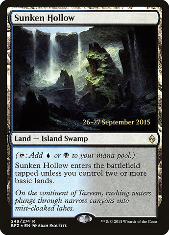 Sunken Hollow  (Prerelease) [Battle for Zendikar Prerelease Promos]