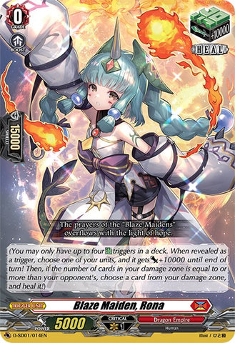 Blaze Maiden, Rona (D-SD01/014EN) [Yu-yu Kondo: Holy Dragon]