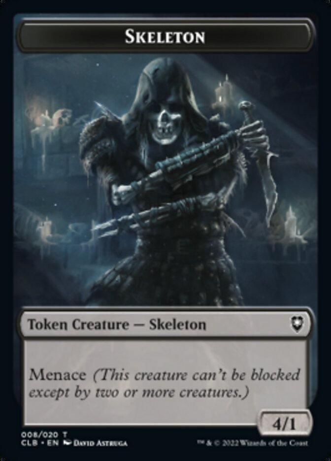 Treasure // Skeleton Double-sided Token [Commander Legends: Battle for Baldur's Gate Tokens]