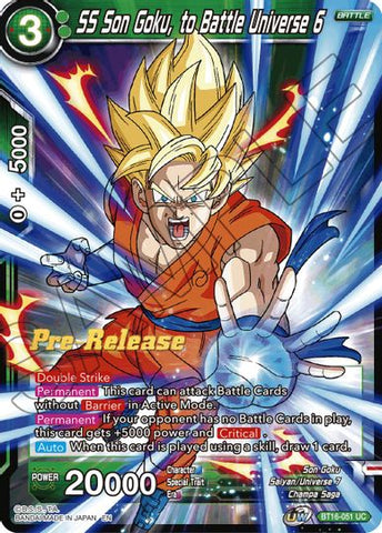 SS Son Goku, to Battle Universe 6 (BT16-051) [Realm of the Gods Prerelease Promos]