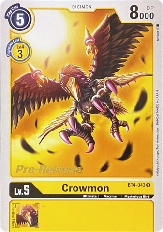 Crowmon [BT4-043] [Promociones previas al lanzamiento de Great Legend] 