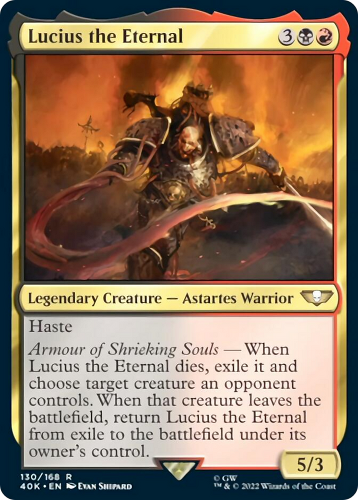 Lucius the Eternal (Surge Foil) [Universes Beyond: Warhammer 40,000]