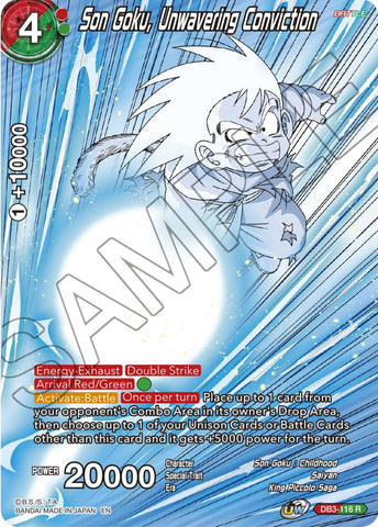 Son Goku, Unwavering Conviction (DB3-116) [Theme Selection: History of Son Goku]