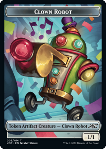 Clown Robot (003) // Food (011) Double-sided Token [Unfinity Tokens]