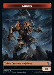 Saproling // Goblin Double-sided Token [Dominaria United Tokens]