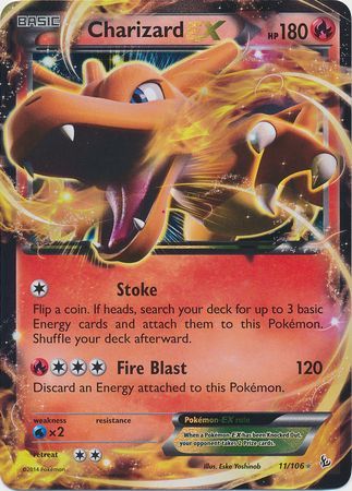 Dracaufeu EX (11/106) (Carte Jumbo) [XY : Flashfire] 