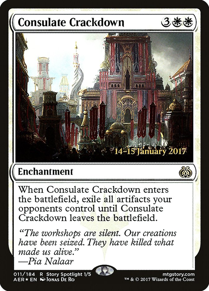 Consulate Crackdown  (Prerelease) [Aether Revolt Prerelease Promos]