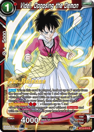 Videl, oponiéndose al demonio (BT15-015) [Promos de presentación de Saiyan Showdown] 