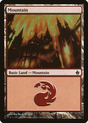 Mountain (#34) [Premium Deck Series: Fire and Lightning]