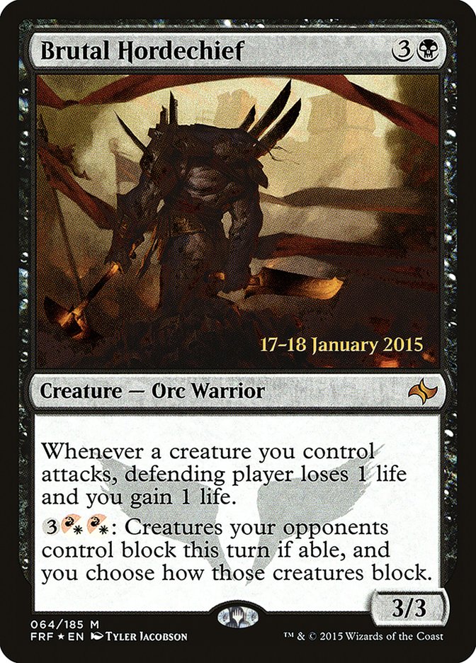 Brutal Hordechief  (Prerelease) [Fate Reforged Prerelease Promos]