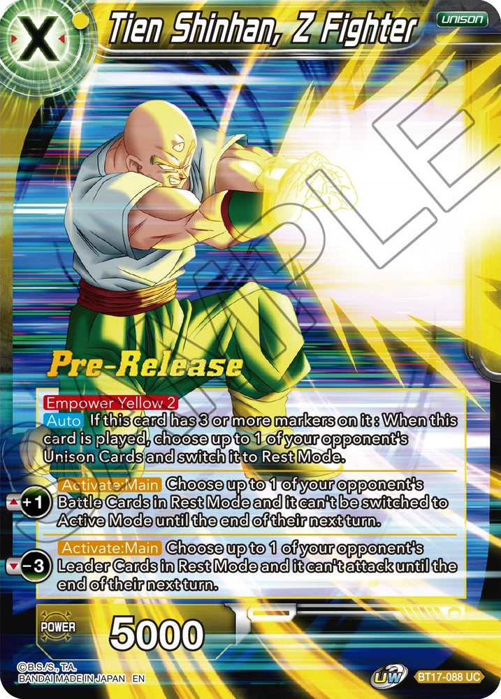 Tien Shinhan, Z Fighter (BT17-088) [Promociones de presentación de Ultimate Squad] 