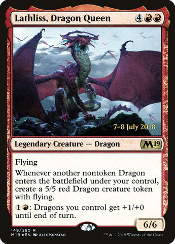 Lathliss, Dragon Queen  (Prerelease) [Core Set 2019 Prerelease Promos]