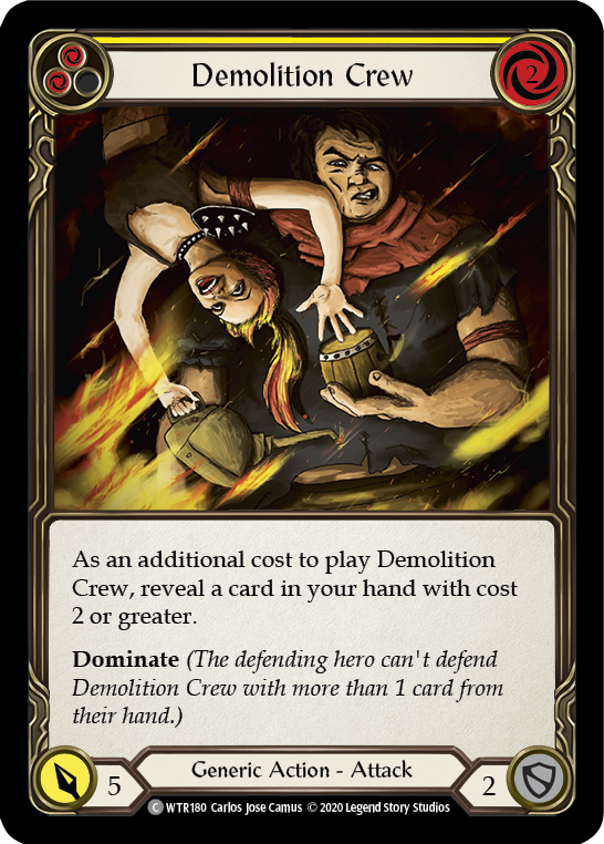 Demolition Crew (Yellow) [U-WTR180] Unlimited Rainbow Foil