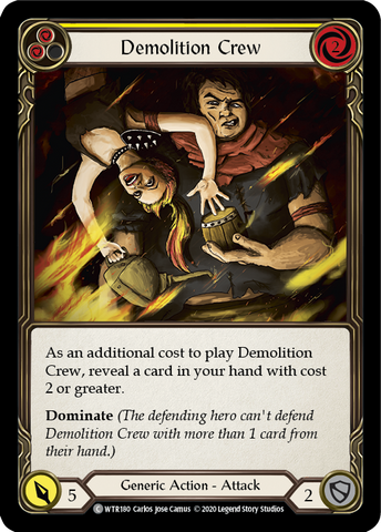 Demolition Crew (Yellow) [U-WTR180] Unlimited Rainbow Foil