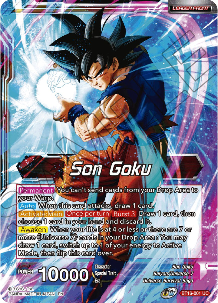 Son Goku // Son Goku, Guerrero Supremo (BT16-001) [Promociones de presentación del Reino de los Dioses] 