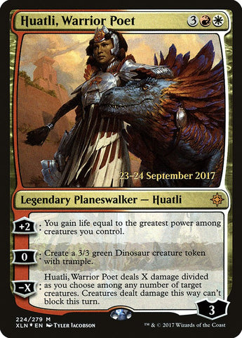 Huatli, Warrior Poet  (Prerelease) [Ixalan Prerelease Promos]